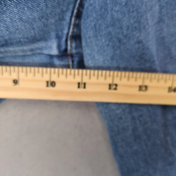 Vintage 90s State of the Art Women's 14 Jean Shorts High Rise Waist Buckle Belt - Picture 4 of 10